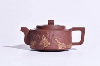 《萬里長城》宜興黃龍山清水泥紫砂壺茶具