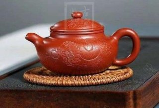 《盤龍仿古》宜興紫砂壺實力派名家手工珍稀大紅袍泡茶壺禮品仿古