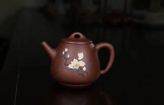 《玉蘭石瓢》紫砂壺宜興工藝美術師手工底槽青石瓢茶壺茶具