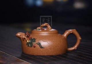 《閑情逸致》宜興紫砂壺全手工工藝美術師茶具純泡茶壺七彩桂花砂